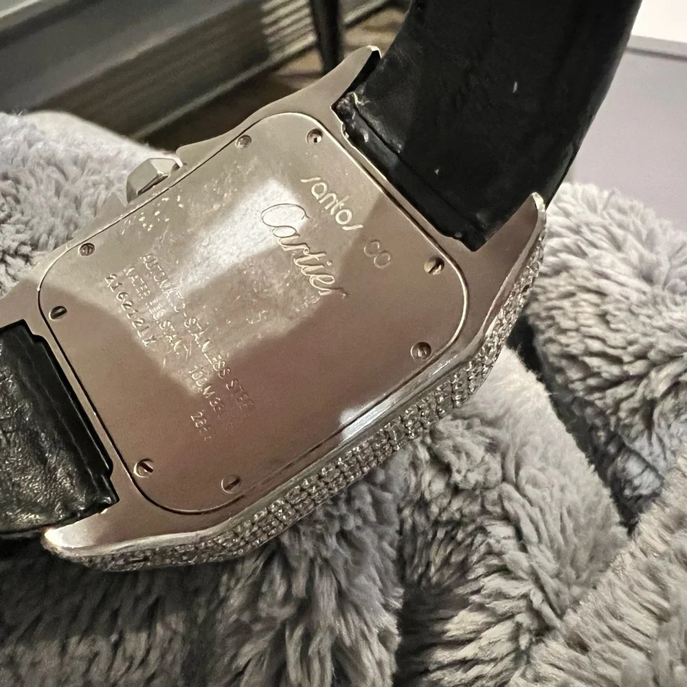 Cartier Santos 100 Diamond Watch - Picture 10 of 16